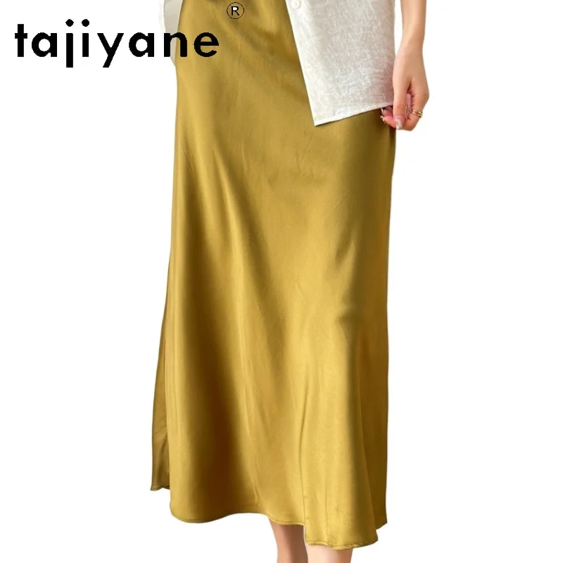 

TAJIYANE 93% Natural Mulberry Silk Womens Skirts Summer Clothes 2024 Women Trending Fashion Long Skirt for Women Топ С Юбкой