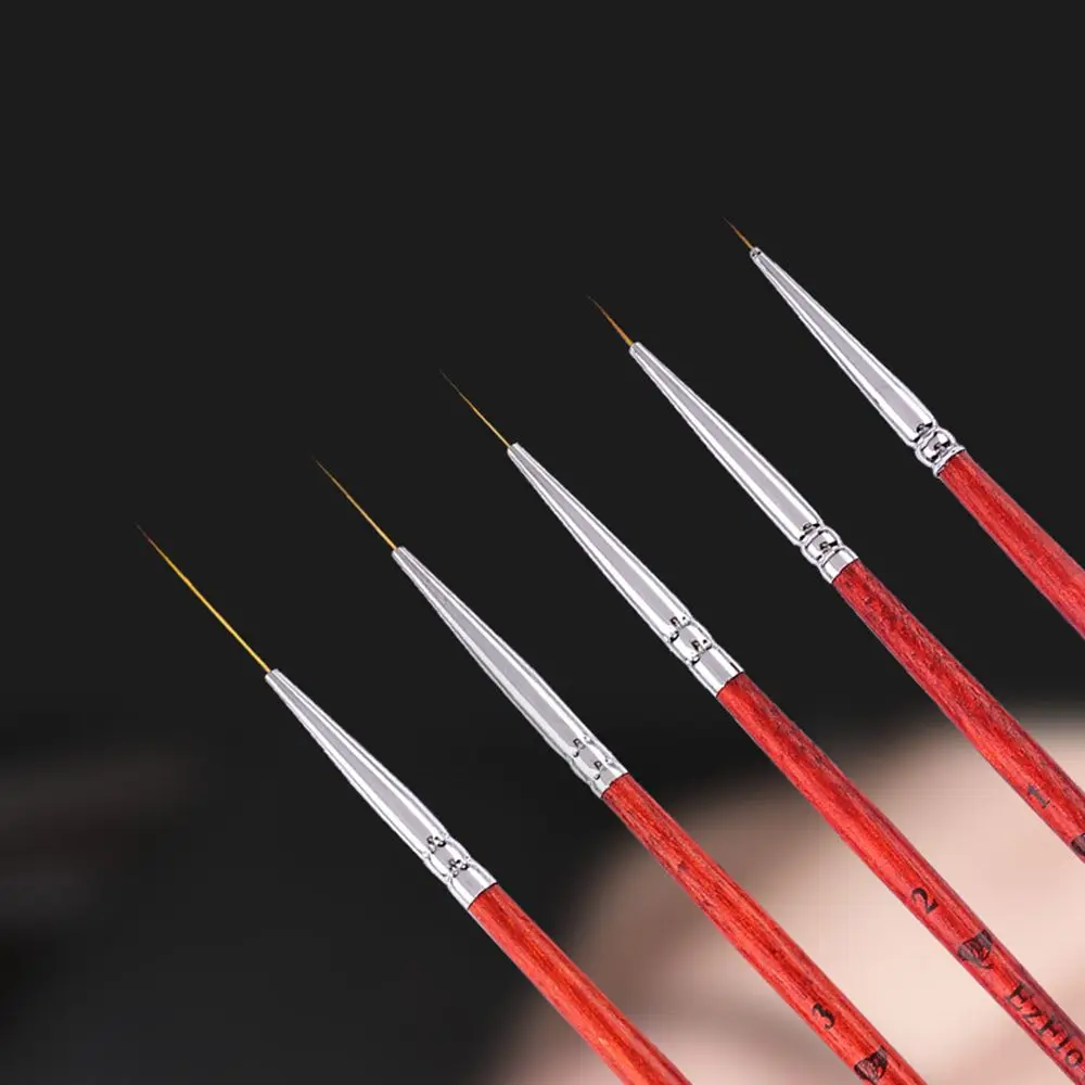 DIY Tool Wooden Salon Tools Stripes Line Painting Nail Art Pen Nail Art Liner Brushes Set Liner Drawing Pen Brush UV Gel Pen
