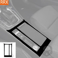 For Volkswagen Golf 7 GTI Mk7 2013 2014 2015 2016 2017 Cup Holder Frame Cover Soft Piano Black Sticker Car Interior Accessories
