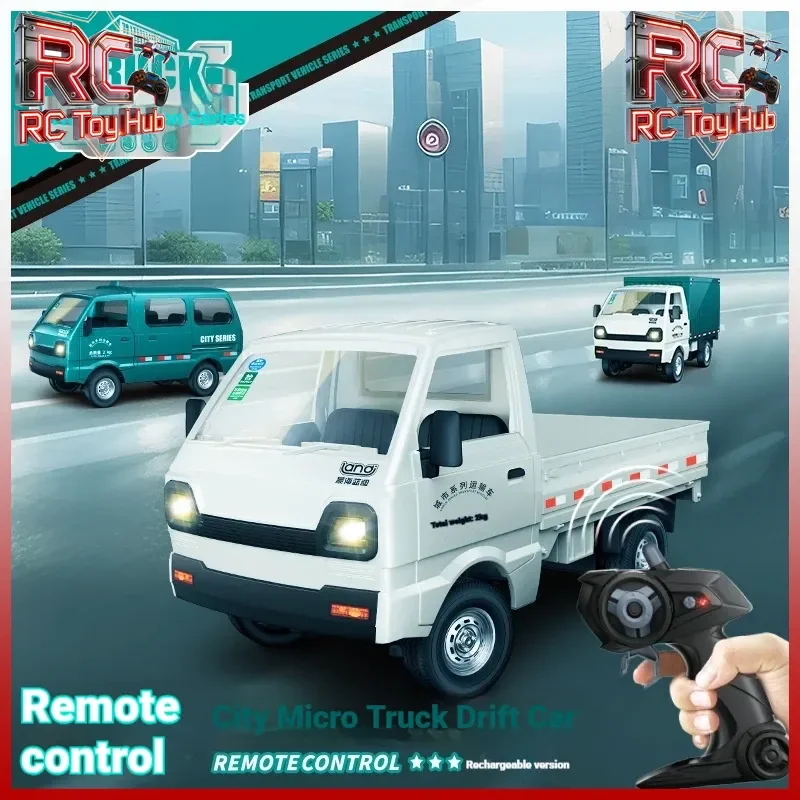 1:16 2.4G Remote Control Simulated Mini Cargo Truck Drift Racing RC Van Model Urban Transport Toy Vehicle For Kids