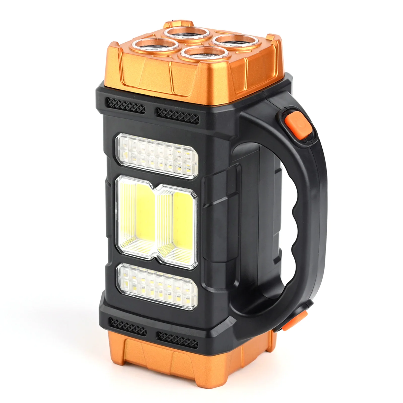 Portable Powerful LED Flashlight 4 Modes USB Rechargeable Torch Light Waterproof Lantern Outdoor Solar Light for Camping Hiking