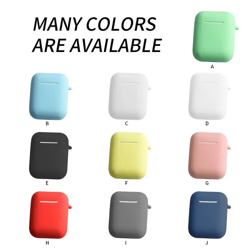 Bluetooth-compatible Earphone Case Elastic Solid Color Cover Accessories Replacement for AirPods i9S/i10/i11  Grey