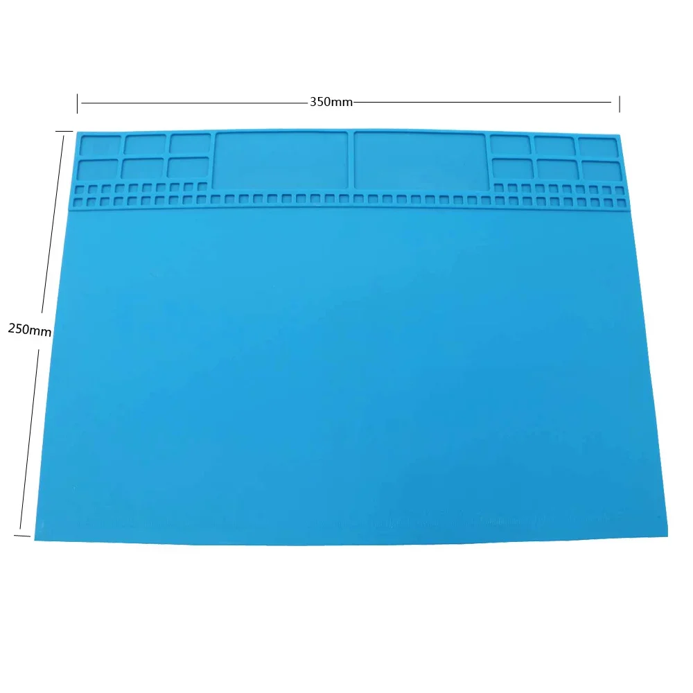 Baru Diskon Besar 35X25Cm Kualitas Tinggi BGA Bantalan Solder Silikon Isolasi Panas Perbaikan Pemeliharaan Platform Alas Meja dengan Magnetik