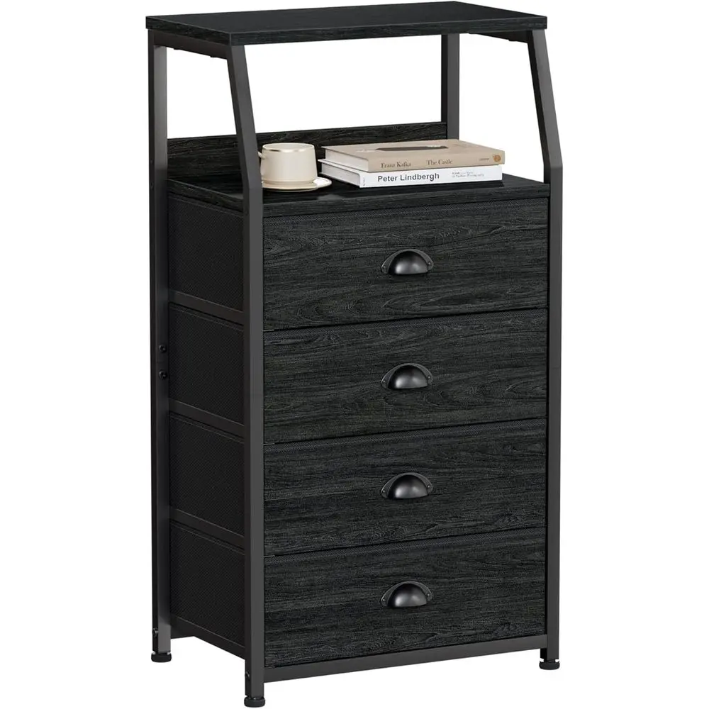 

Tall 4 Ders Drer, Veal Storage Tower Black Drer or Bedroom, Hallway, Entryway, Nursery, Closet Organizer, Nightstand Bede Table