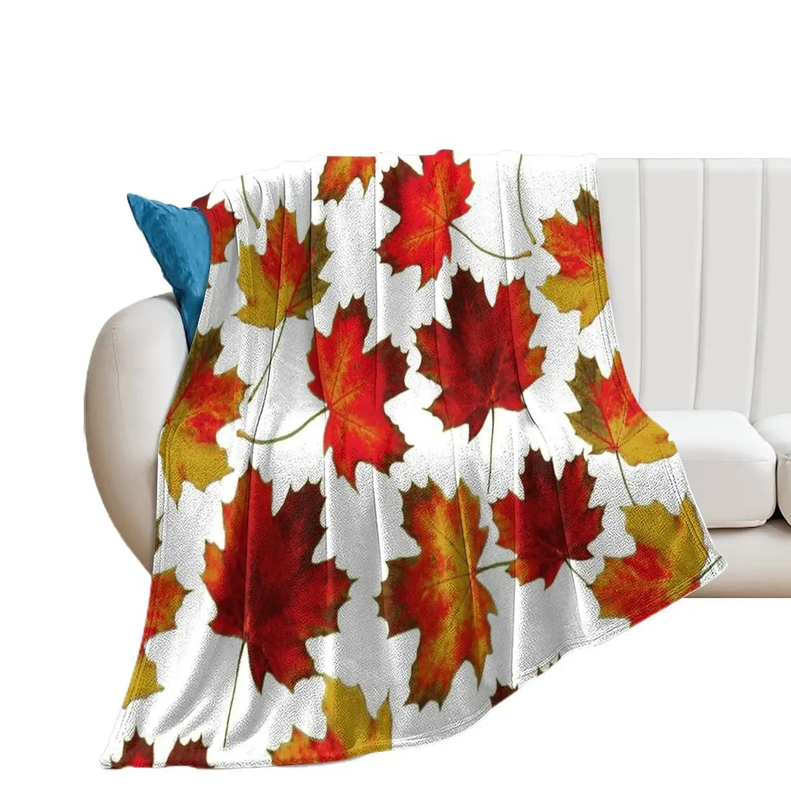 Autumn photo motif leaves, great autumn friends outfits, popular leaf patterns Throw Blanket Thins Bed Blankets