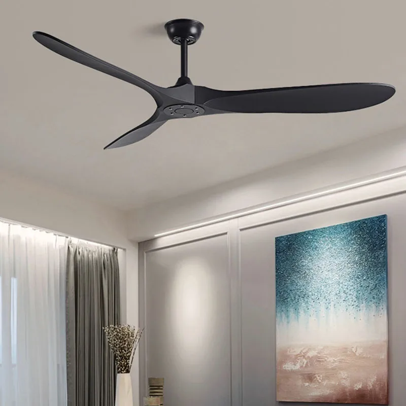 Minimalist Without LED Ceiling Lighting Fan White Black Body Dropshipping Changeable For Foyer Dining Room Bedroom Hotel