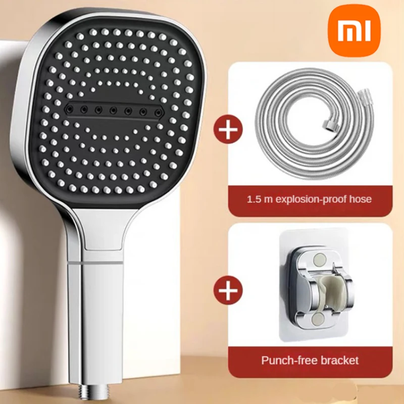 Xiaomi Large Panel Shower Head, Cabeça de Massagem Ajustável, Elemento de Filtro, Acessórios do Banheiro, Alta Pressão, 13cm, 3 Modos