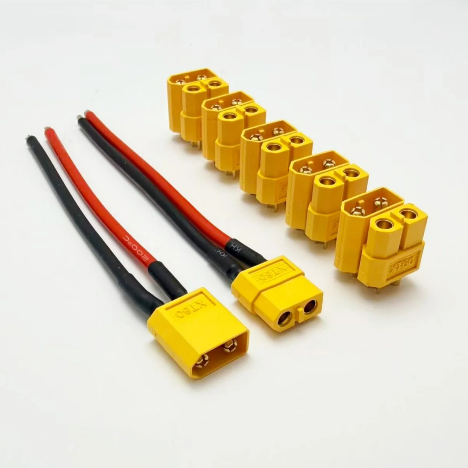

Разъемы XT60 (штекер/гнездо) с кабелем 14AWG 100 мм в силиконовой оплетке для LiPo аккумуляторов RC