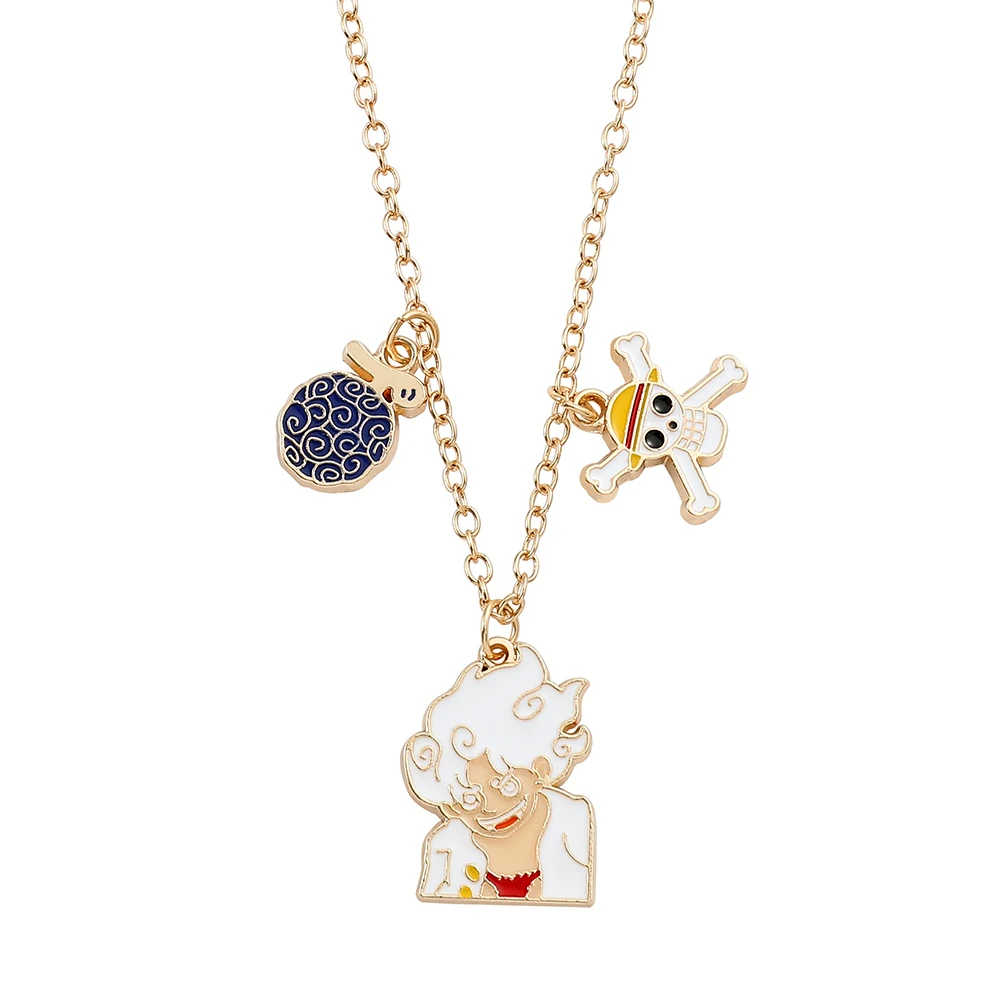 

Аниме ONE PIECE Обезьяна Д. Луффи ожерелье Дьявол гайка скелет голова шеи цепочка мода для женщин колье подарки