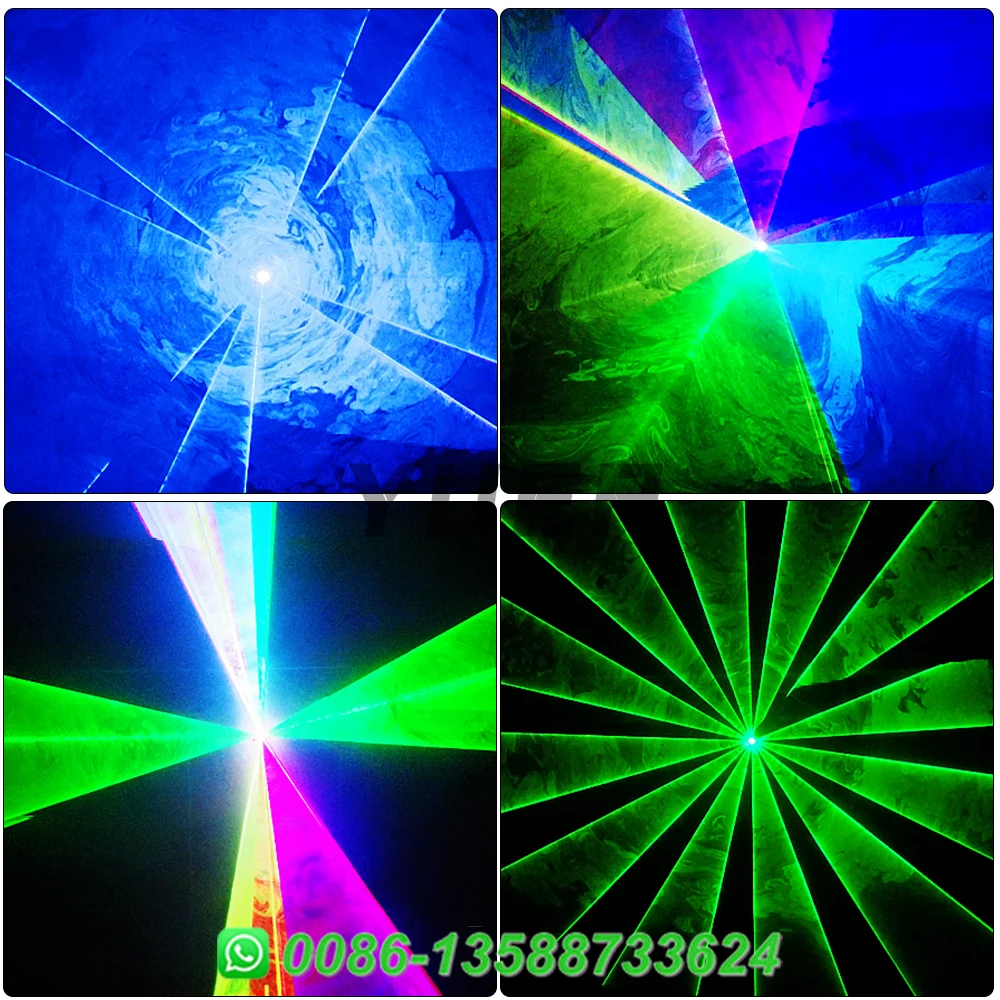 Yuer neue 2w rgb animation app steuerung bühne lichtstrahl muster laserlichter dmx512 für dj disco club hochzeits bar bühnen effekte