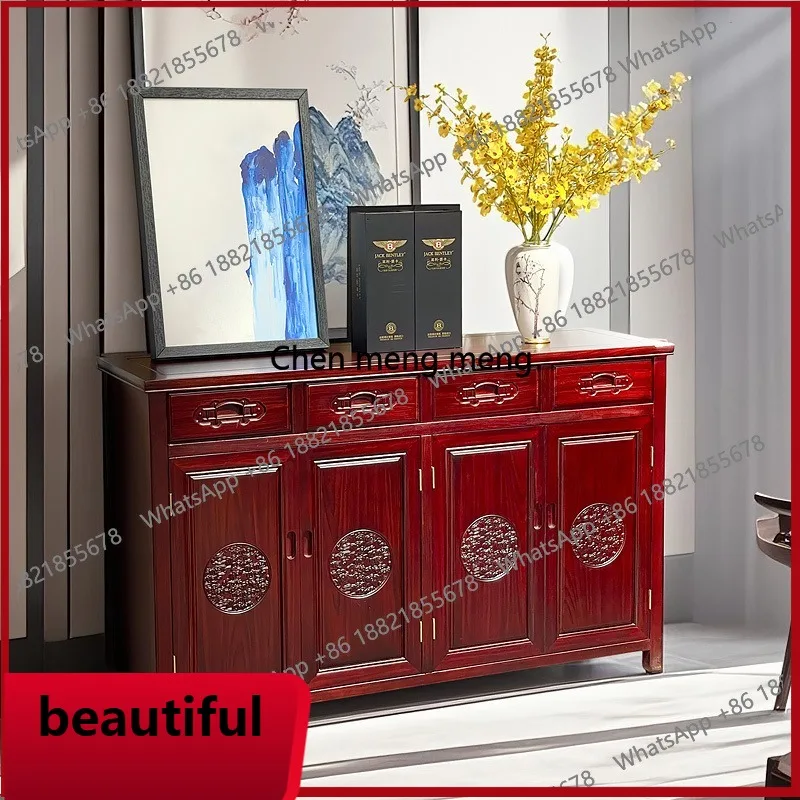 

X Side cabinet restaurant mahogany storage storage wall integrated cabinet movable tenon and mortise laminate