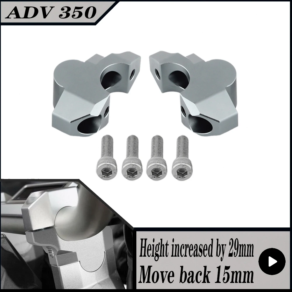 For HONDA ADV350 ADV 350 2022-2024 Motorcycle Riser Clamp Extend Handle Bar Heightening 29MM Move Back 15MM