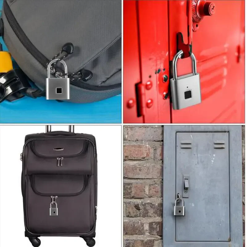 Дверной замок с зарядкой через USB, умный замок с отпечатками пальцев, быстро разблокирующийся чип из металла из цинкового сплава