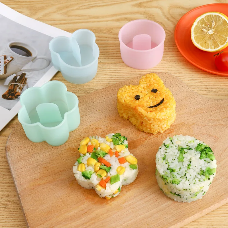 5pcs/set Quick Sushi Mold,Rice Ball Maker,Food Press Upgrade Cartoon Onigiri Rice Ball Kit,Sushi Maker Tools Kitchen Accessories