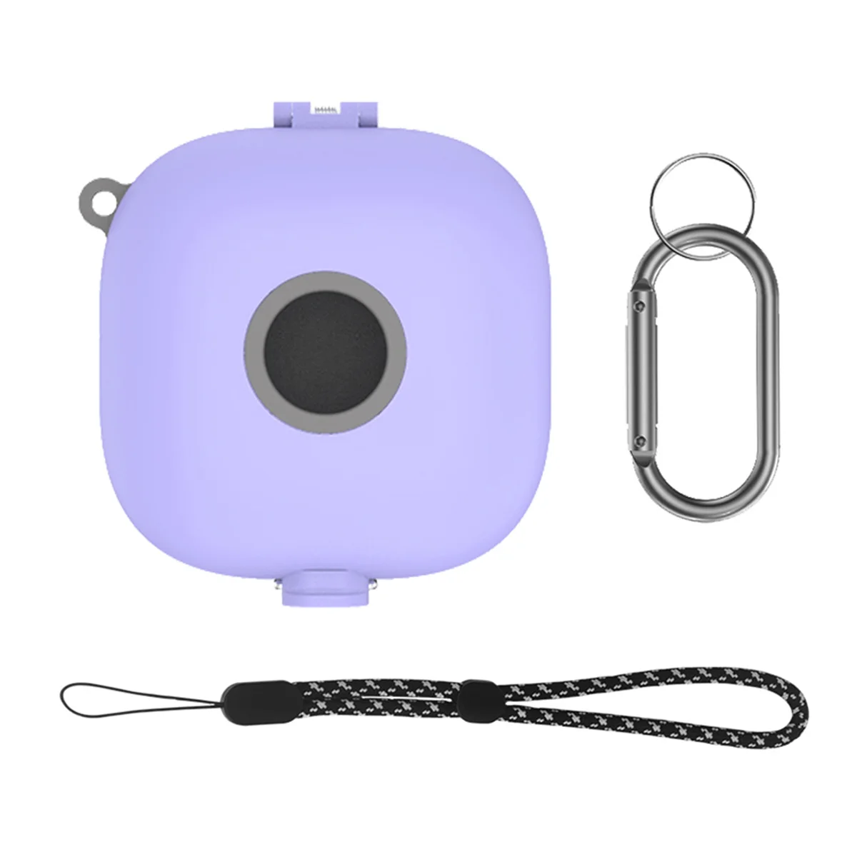 A57G-غطاء علبة سماعة الرأس حامل صندوق شحن مع حلقة تسلق الحبل امتصاص الصدمات لـ Beats Fit Pro-Purple