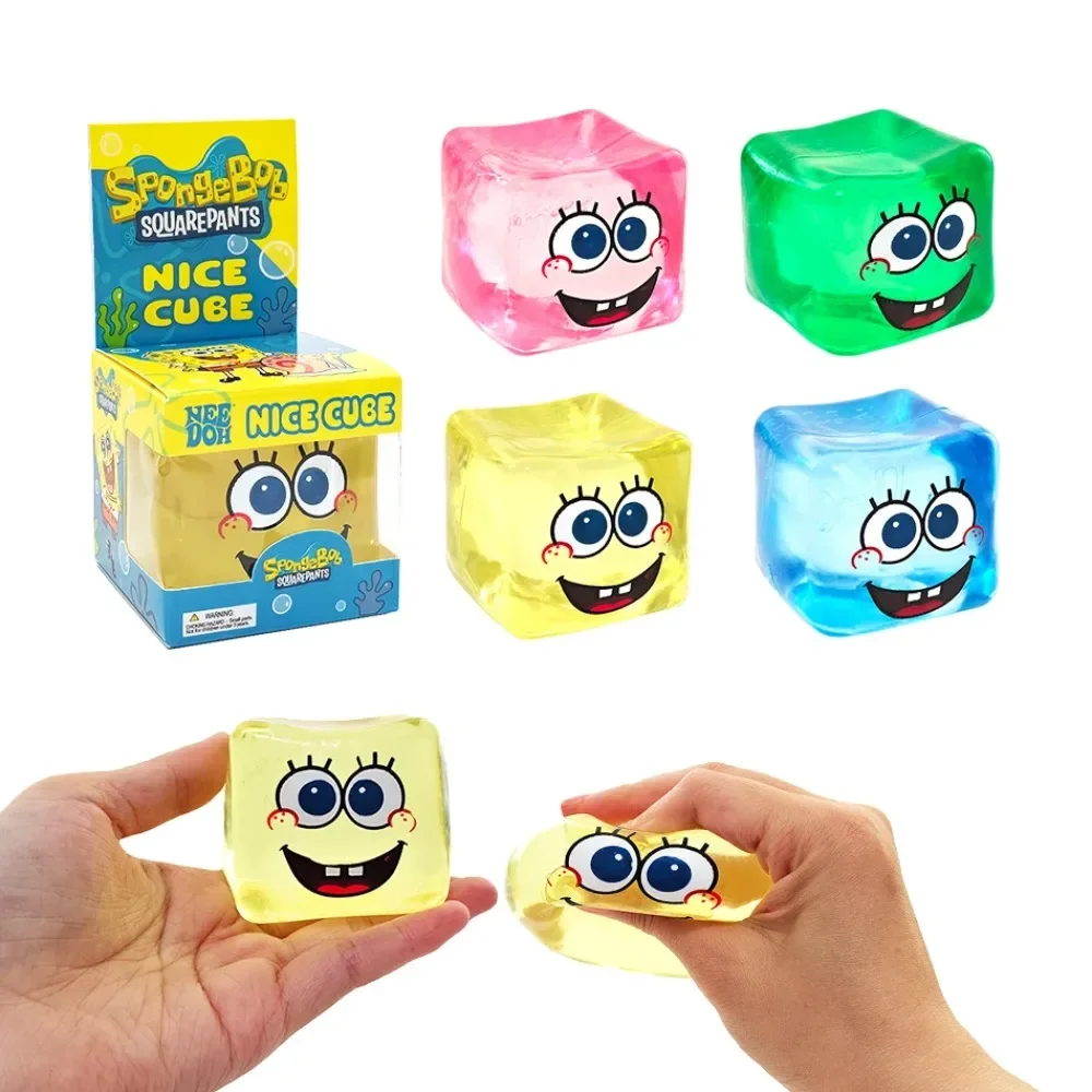@Spongebob Needoh Nice Cube Fidget Toy Stress Relief Sensory Cube for ADHD Focus Office Desk Calming Gadget