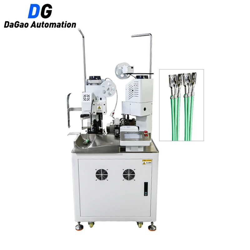 High-Speed Fully Automatic Double Head Wire Terminal Crimper-Heavy-Duty Performance Single Wire Tying Function 3800/hour