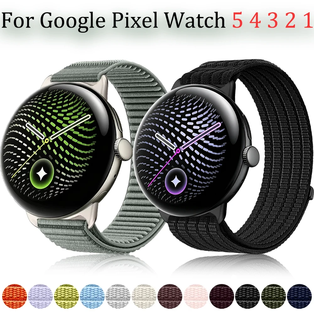 Nylon Loop Strap for Google Pixel Watch 5 4 3 41mm 45mm Sports Comfortable Wave Bracelet Warstband for Google Pixel Watch 3 2 1