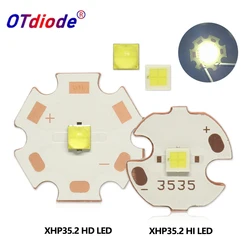 12V LED XHP35.2 HD HI Cold White D2-1A 6500K CRI80 Chip SMD lampadina per torcia parte faretto fai da te con DTP rame MCPCB