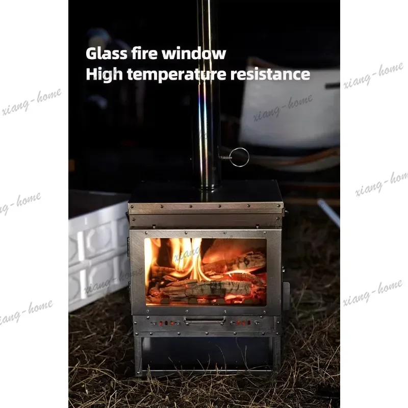 FG 2026 Titanium Firewood Stove Wood Burning Portable Foldable For Camping Furnace Picnic Cooking