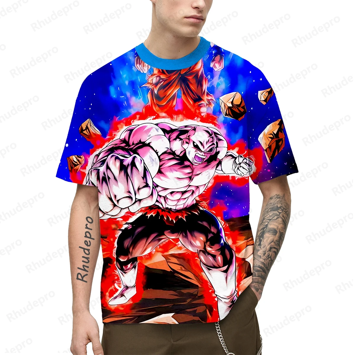 Camiseta Goku Dragon Ball Z masculina, Vegeta Tops, Super Saiya, camiseta de alta qualidade, estilo Harajuku, streetwear curto, novo, 100, 5XL, 24,