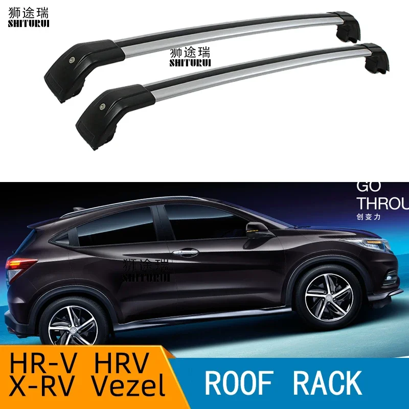 Roof bars For Honda HR-V HRV X-RV Vezel Flush rails 2015-2021 SUV  Aluminum Alloy Side Bars Cross Rails Roof Rack Luggage