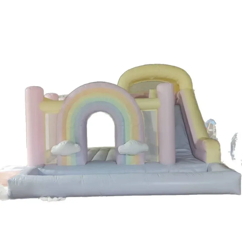 Rainbow Bouncy Castle Children's Birthday Party Park Trampoline