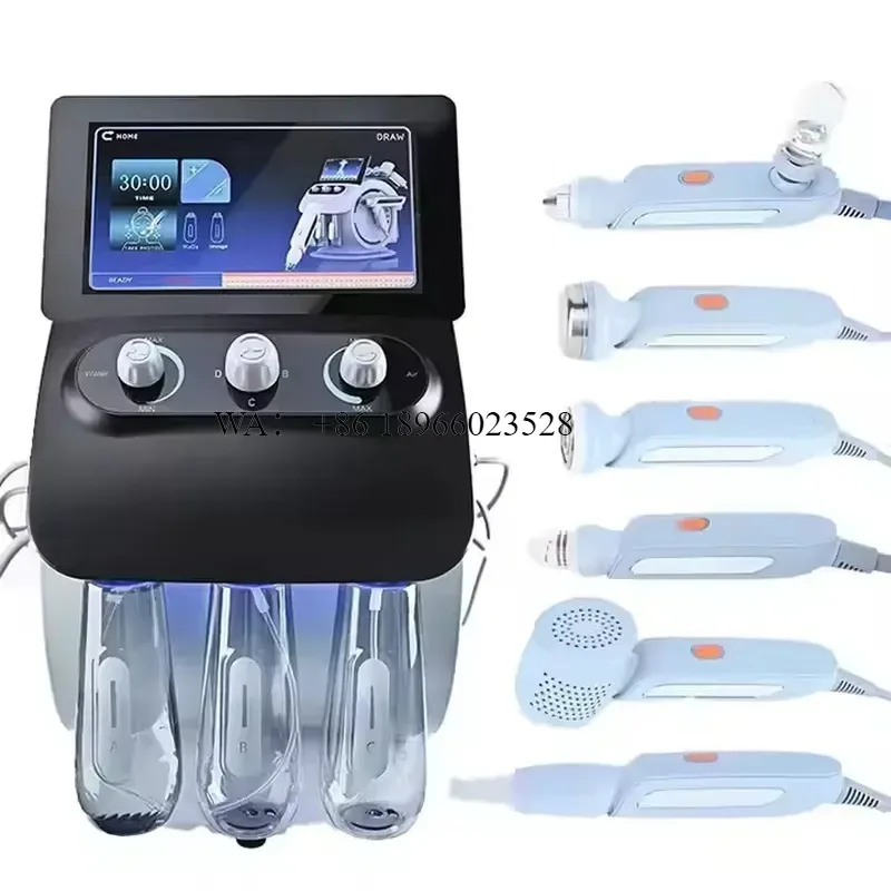 WMWMNU 2024 Dropshipping Care Anti Wrinkle Face Lifting Device Hydra 6 in 1 Portable Visual Oxygen Facial for
