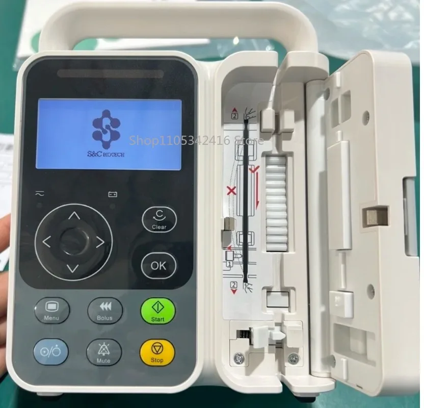 Veterinary Syringe Infusion Pump Single-channel 0.1-999ml/h Precision for Pet Hospital Animal Veterinary Medical Equipment