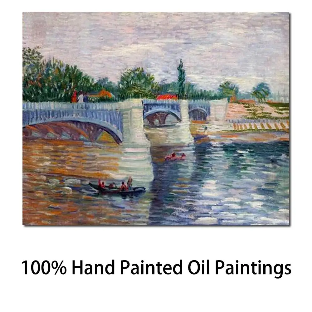 

Hand Painted Landscape Art The Seine with The Pont De La Grande Jatte by Vincent Van Gogh Reproduction Paintings High Quality