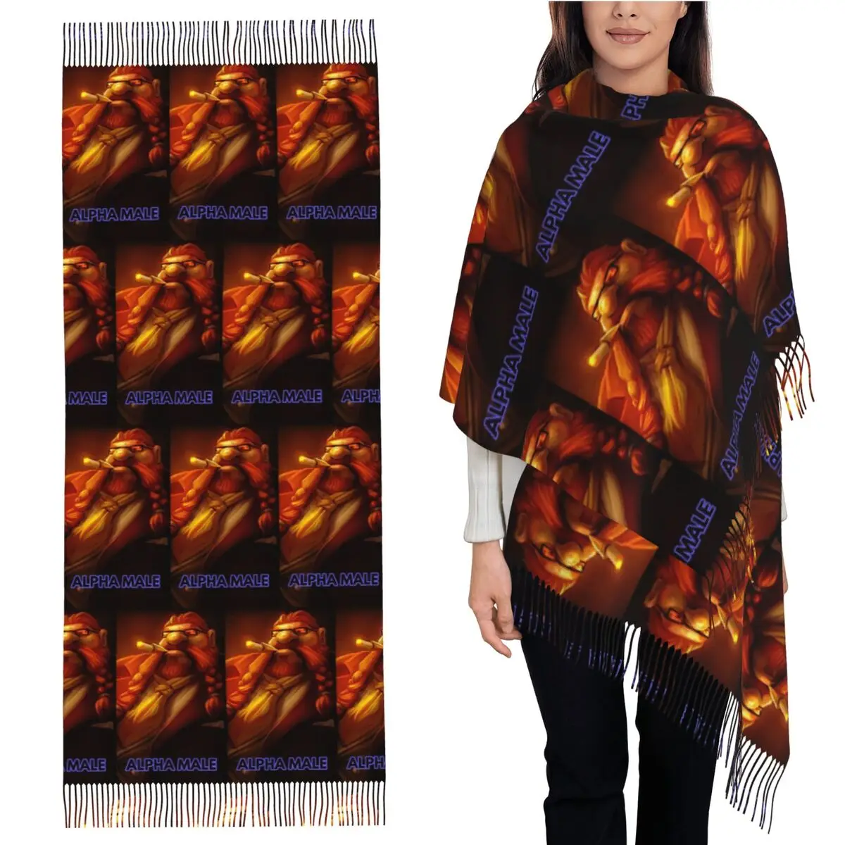 

Gragas Alpha Male Scarf Tassel Scarves for Women Soft Warm Shawls and Wraps Large Fall Winter Shawl Wrap