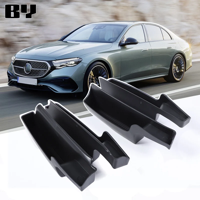 For Mercedes-Benz E-Class W214 2024+ ABS Car Door Storage Box Front Door Storage Box Mobile Phone Tray Key Storage Box