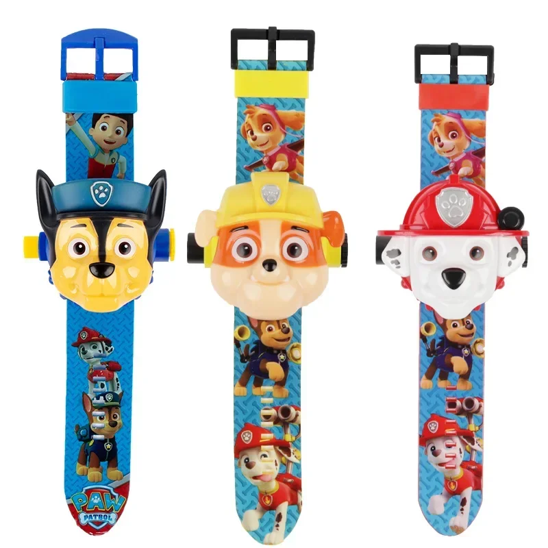 Paw Patrol Projection Digital Watch Time Develop Intelligence Learn Dog Everest Anime Figure Patrulla Canina Toys Children Gift