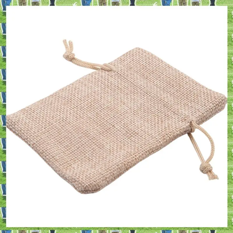 

Маленькие мешковины FTS с шнурком, 3X4 дюйма, подарочные маленькие мешки из мешковины на шнурке, многоразовые для хранения чайных пакетов-саше