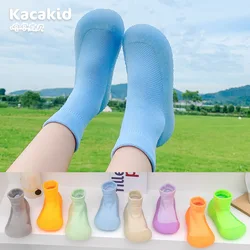 Kacakid Child Rubber Sole Floor Shoes Baby Luminous Anti-slip Sock Shoes Unisex Indoor Outdoor Kids Slippers Knit Booties