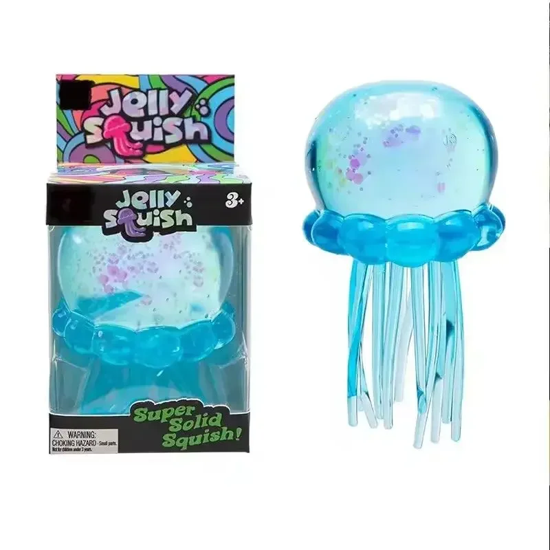 Squishies Nee Doh Jellyfish Squish Toy Fidget Toy, Water Sensory Soft Jelly Squeeze Stress Relief Fidget Toy Squeeze Blind Box