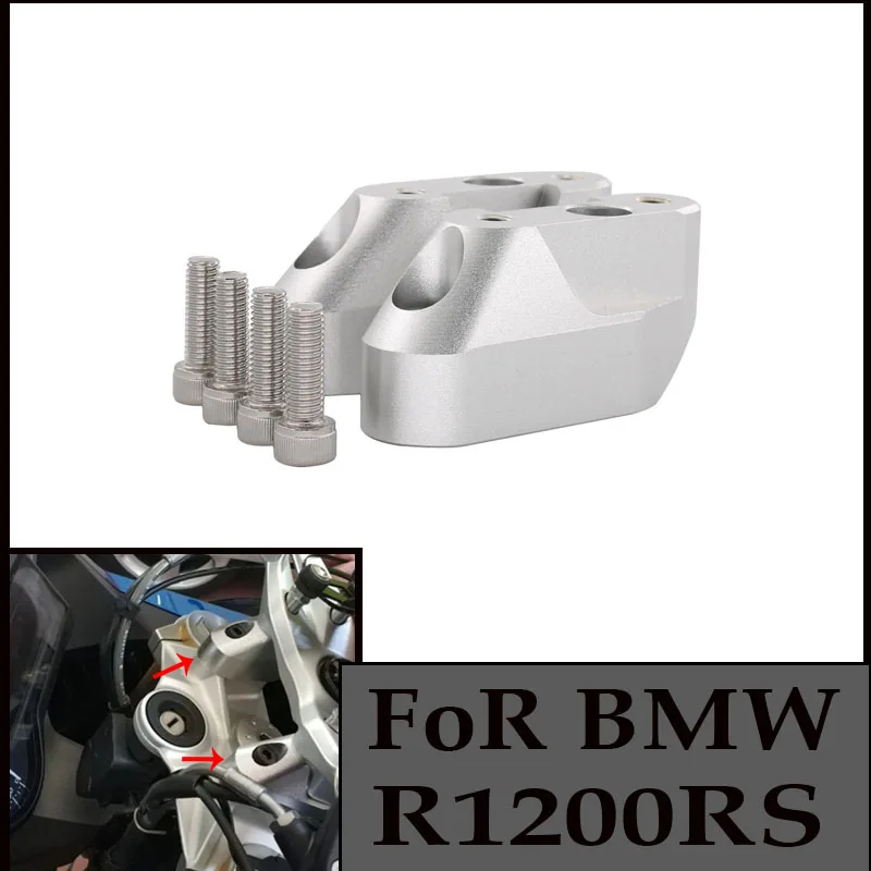 For BMW R1200RS Handlebar Riser R1250RS R1200 R1250 RS Motorcycle Bar Mount Handle Clamp Extend Aluminum Alloy Adapter