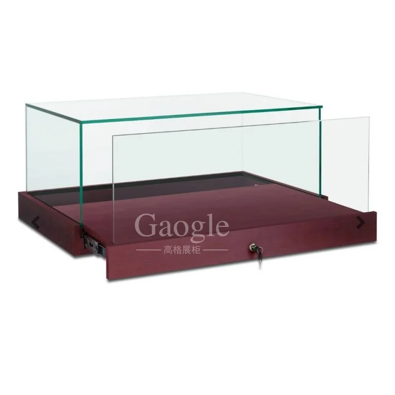 Customized product、Portable Glass Illuminated Lockable Table Top jewelry stand display minimalist cabinets for trade shows