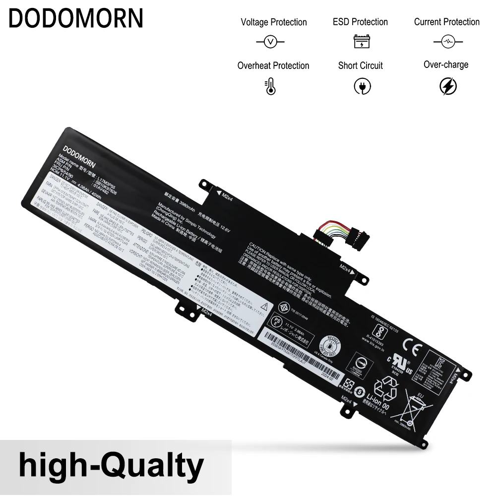 Bateria do portátil para lenovo thinkpad s2, l17m3p55, l380, l390, ioga série s2, série 01av481, 01av483, l17l3p53, l17c3p53, l17c3p53, novo