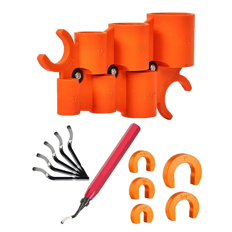 

【HOT ITEMS】1/4-1 Inch Depth Gauge And Pipe Deburring Tool Pipe Deburring Tool Deburring Tool With 5 High Speed Steel Blades