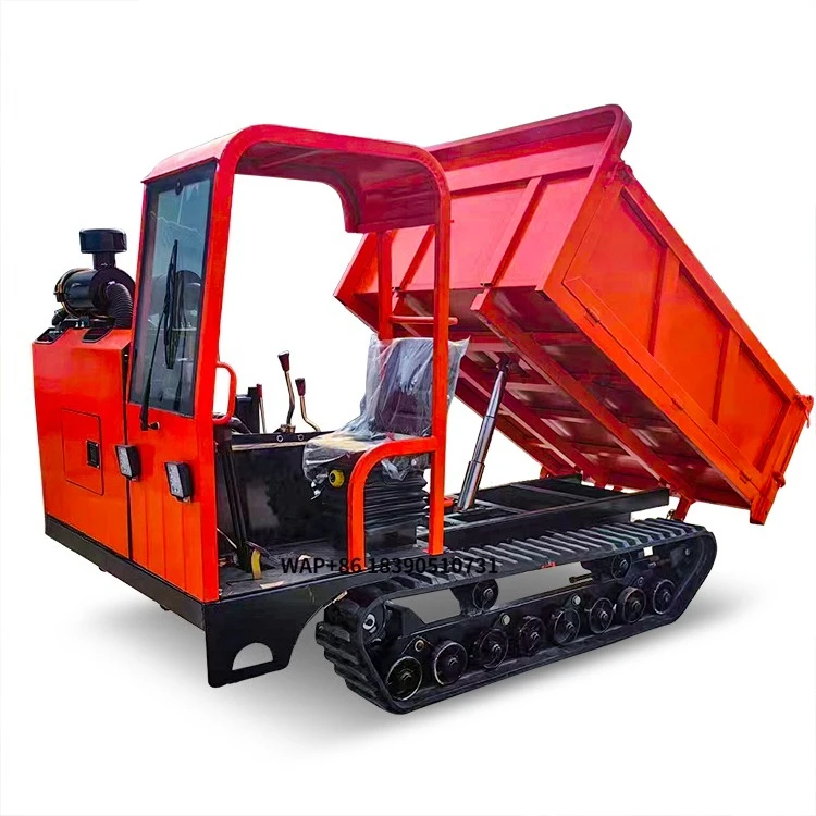 Crawler Type Dump Truck 6Ton 8Ton 10 Self Loading Dumper Hydraulic Crawler Dumper Truck
