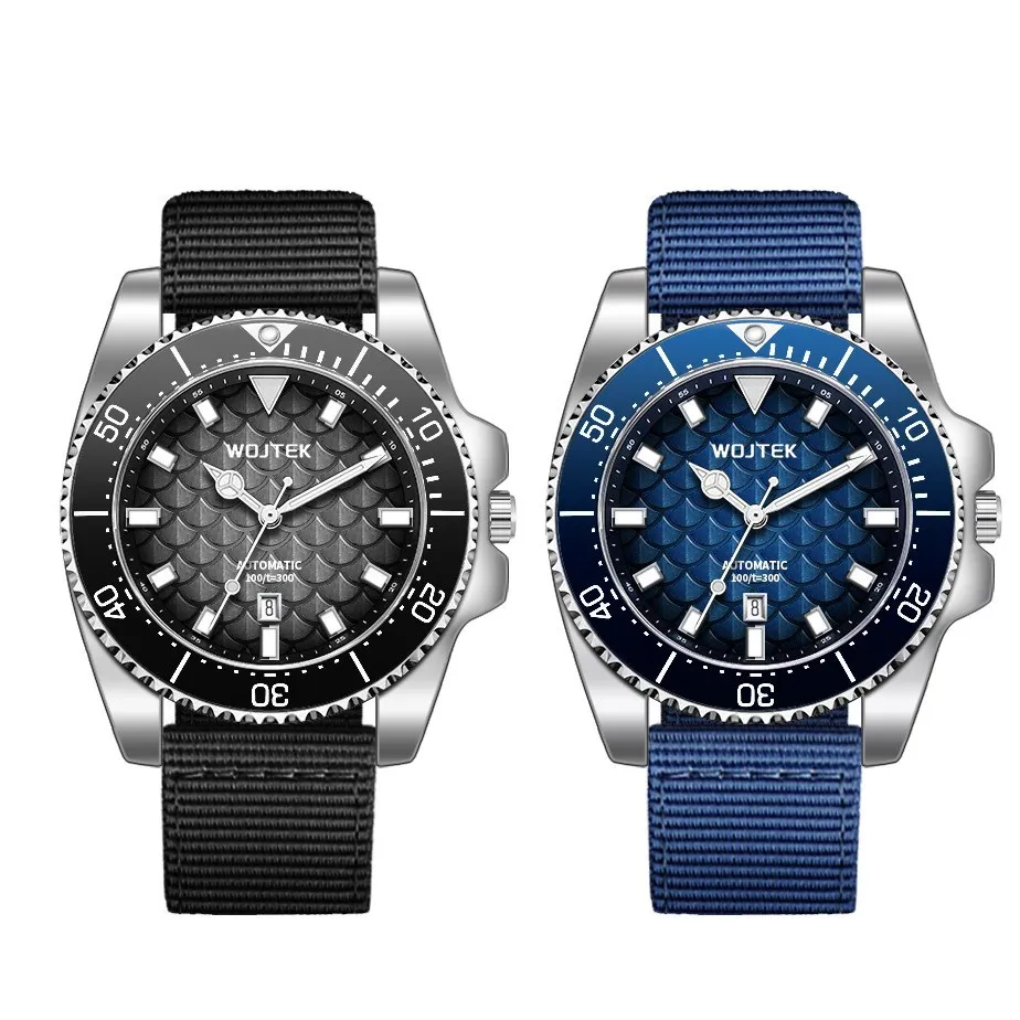 WOJTEK Automatic Mechanical Men's Watch with Steel Strap, Waterproof and Luminous Fashionable Business Men's Watch - view 2