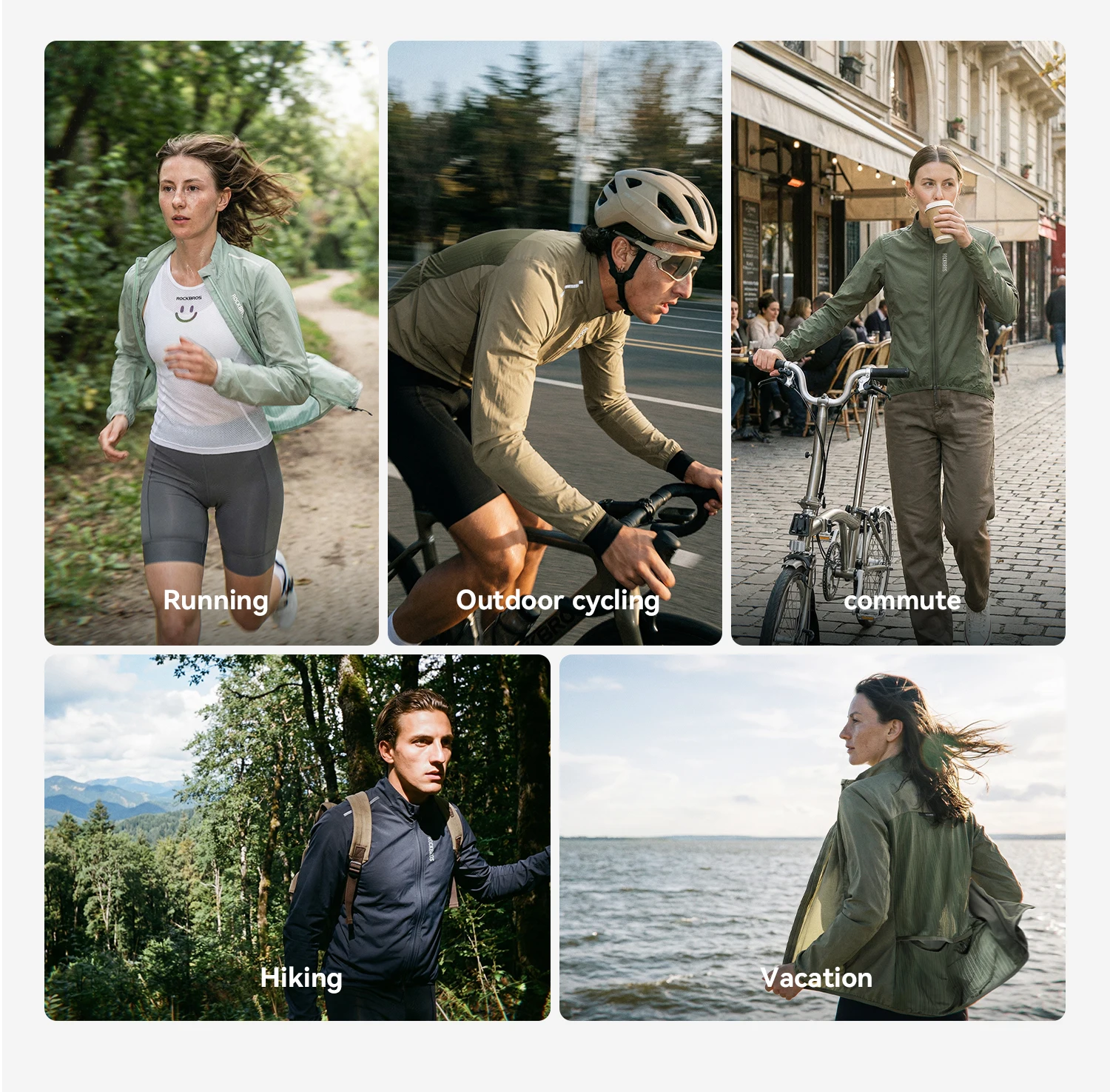 ROCKBROS Fahrradjacke, winddicht, atmungsaktiv, leichte, faltbare Fahrradjacke mit UV-Schutz für Herren und Damen. – Detail 7