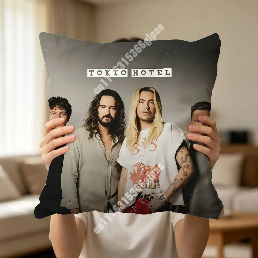 Bill Tom T-Tokio H-Hotel Kaulitz Brothers Printed Pillow Cover Sofa Couch Student Apartment Homestay Leisure Area