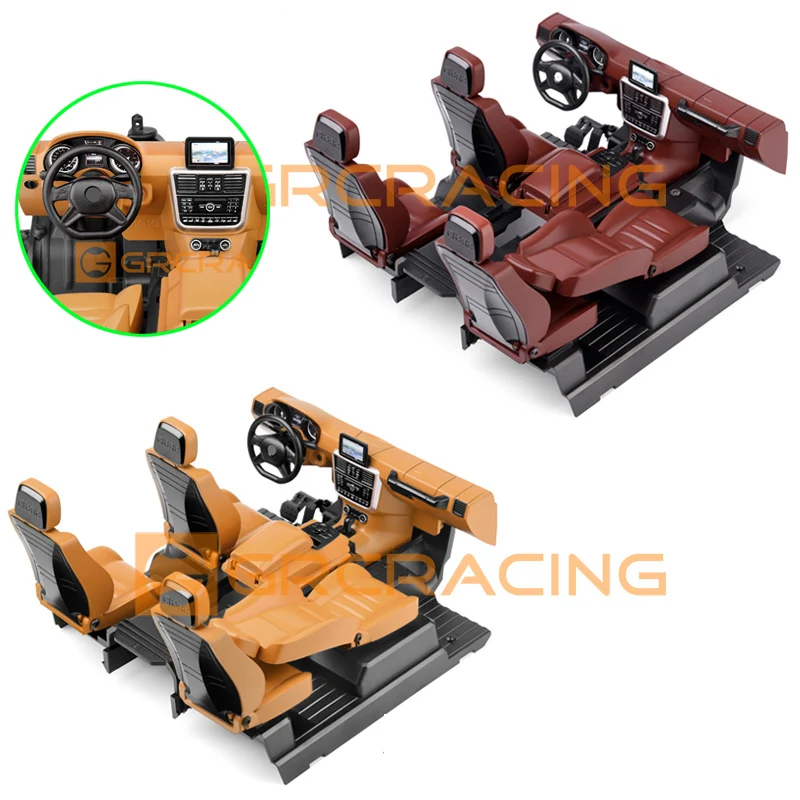 

KXRC Plastic Simulation Central Control Seat Interior Kit for 1/10 RC Crawler Car Traxxas TRX4 G500 TRX6 G63 Diy Upgrade Part