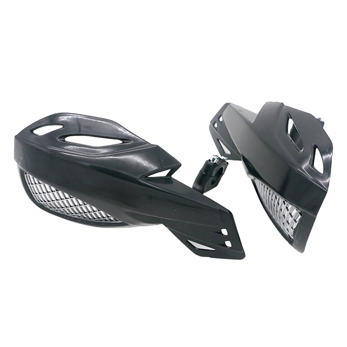 

1Pair Motorcycle Handguards Black ABS Reinforced Protectors 24cmx12cm for Most Motorbikes Atvs Snowmobiles Handlebar Accessories