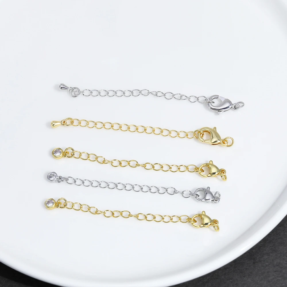 

Cordial Design 50Pcs DIY Accessories/Tail Chain/Hand Made/Genuine Gold Plating/Jewelry Findings & Components/Extension Chain #40