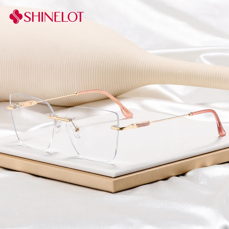 

91394 Female Optical Glasses Rimless Cat Eye Eyeglasses Frame Youth Style Best-Selling Outdoor Intellectual Eyewear