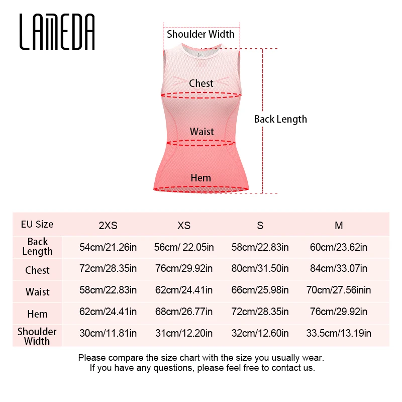 Lameda Cycling Vests For Women Sweat-absorbent Breathable Women Cycling Base Layer Sleeveless Cycling Vest Mesh For Women