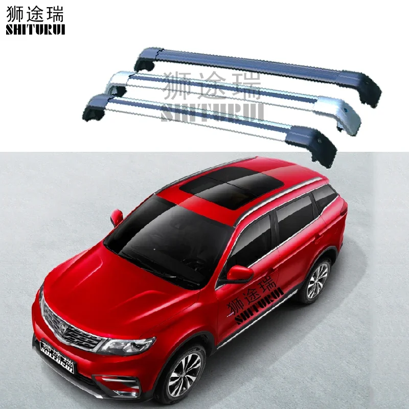 2Pcs Roof bars For PROTON X70 Aluminum Alloy Side Bars Cross Rails Roof Rack Luggage CUV SUV